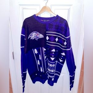 Baltimore Ravens ugly Christmas sweater. Size 2XL.